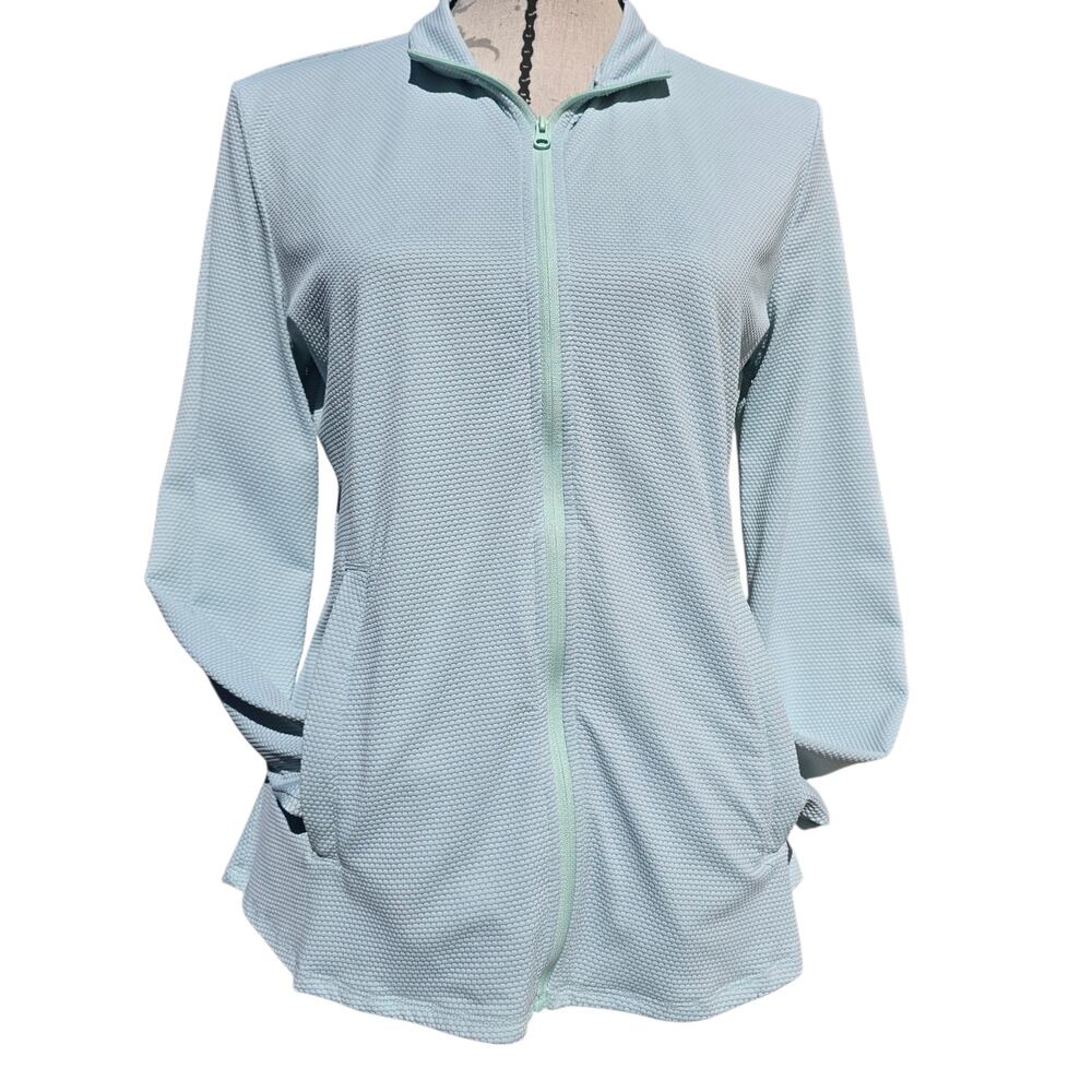 Tommy Bahama Golf Mint Blue Zip Up Size M